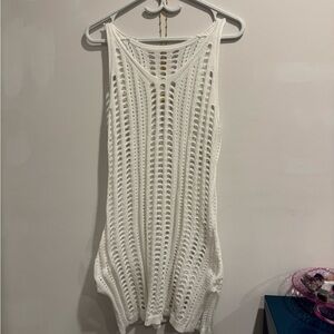 White Knit Beach Dress
